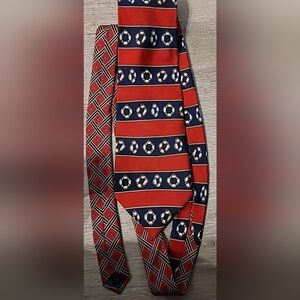 Tommy Hilfiger Men’s Pure Silk Tie Red Blue Nautical